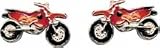 Eigenschaften Janusch / Ohrstecker 925 Silber Emaille Motorrad rot