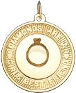 Diamonds Are a Girls Best Friend Engagement Ring, 14K Gold Charm