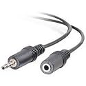 Cables To Go 40408 M/F Stereo Audio Extension Cable (12 Feet, Black)