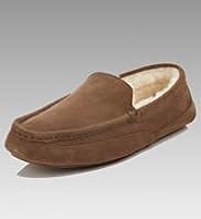 Freshfeet Luxury Suede Faux Fur Canoe Slippers with Silver Technology