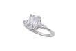 Sterling Silver Basket Set Emerald Shape CZ Ring