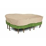 Classic Accessories EcoPatio Collection Oval Patio Table and Chair Set Cover (128L x 82W x... by 