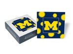 Michigan Wolverines (M Polka Dot) Coaster Set