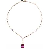 14K Gold Alexandrite Pearl and Tanzanite Pendant