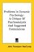 Problems in Dynamic Psychology: A Critique of Psychoanalysis and Suggested Formulations