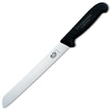 R H. Forschner by Victorinox 8-Inch Bread Knife Wavy Edge, Black Fibrox Handle