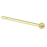 Solid 14KT Yellow Gold BALL Nose Stud Ring