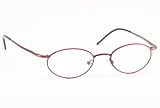COMPUTER GLASSES WITH CLEAR POLYCARBONATE DOUBLE SIDED ANTI-REFLECTIVE COATING, SCRATCH COATING AND UV PROTECTION - WINE METAL FRAME - 48-19-145