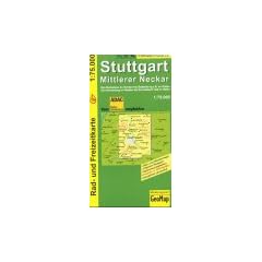 Radwanderkarte Stuttgart 1 : 75 000. Mittlerer Neckar: Von Heilbronn im Norden bis Lichtenstein im S�den. Von Herrenberg im Westen bis Schw�bisch-Hall im Osten. (Rad- und Freizeitkarte)