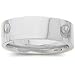 10mm Comfort Fit Flat Gents Wedding Band in Platinum