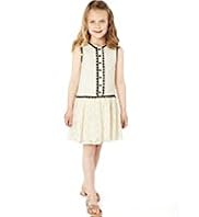 Autograph Cotton Rich Floral Lace Dress