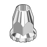 American Chrome 33mm Twist-On ABS Chrome Nut Covers w Flange 18104 by ACC