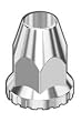 American Chrome 33mm Twist-On ABS Chrome Nut Covers w/Flange 18104