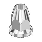 American Chrome 33mm Twist-On ABS Chrome Nut Covers w/Flange 18104