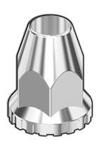 American Chrome 33mm Twist-On ABS Chrome Nut Covers w/Flange 18104
