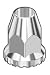 American Chrome 33mm Twist-On ABS Chrome Nut Covers w/Flange 18104