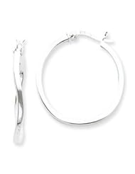 Sterling Silver 2.00mm Hoop Earrings QE3655"