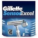 Gillette Sensor Excel Cartridges, 5-Count Packages (Pack of 2)