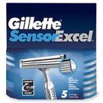 IMAGE OF Gillette Sensor Excel Cartridges, 5-Count Packages (Pack of 2)