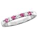 14kt. White Gold, Pink Sapphire & Diamond Ring