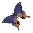 Butterfly 3 Glitter Temporary Tattoo 2x2