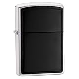 Kitchen & Housewares : Brushed Chrome, Black Anodized Aluminum Emblem (ZI684) Category: Urban Style Zippo Lighters