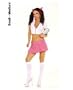 2pc private school girl, hook & eye shirt & skirt s/m