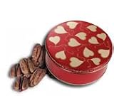 1 and 1/2 lb Roasted Mammoth Half Pecans Tin - Sweet Hearts