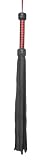 Deer Leather Flogger with Black Harringbone Handle