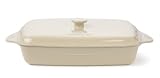 Calphalon Ceramic Vanilla 9 x 13 Covered Rectangular Baker with Lid
