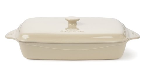 Calphalon Ceramic Vanilla 9 x 13 Covered Rectangular Baker with Lid