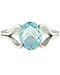 Bask Blue Topaz Four Prong Ring