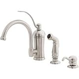 Price Pfister T34-PHAS Amherst Kitchen Faucet w/Spray& Soap Pump, Stainless Steel