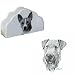 Airedale Terrier Napkin Holder, Porcelain by Rosalinde