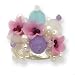 Sterling Silver Cultured Pearl/Lavender Jade/Amazonite/Quartz Ring - QR1254-7"