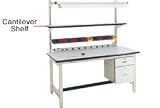 60L X 12D Plastic Laminate Cantilever Shelf- Beige