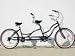 7- Speed Shimano Tandem Beach Cruiser Bicycle Black with Red Wheels