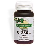 Nature's Bounty Vitamin C, 250 mg USP,100 Tablets (Pack of 6)