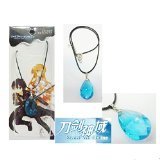 Gift-StoreGift-Store Sword Art Online SAO Kirito Yuki Asuna YUI Heart Crystal Necklace Blue Charm
