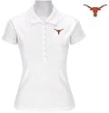 NCAA Texas Longhorns Ladies White Remarkable Short Sleeve Polo