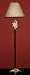 Antler Floor Lamp with faux leather shade
