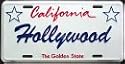 Hollywood California License Plate