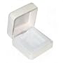 Folding Jewelry Box with Insert in WHITE - Accessory Storage Gift Box - Size 2.5" x 2.5" x 1.25"