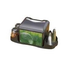 San Jamar H4005 Venue Table Top Fullfold Control Napkin Dispenser with Caddy, 200 Capacity, 14-1/4" Width x 6-1/8" Height x 6-1/8" Depth, Black Pearl