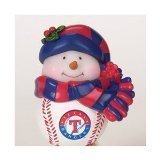 Texas Rangers 2.75" Musical Light Up Snowman Christmas Ornament - MLB Baseball