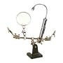 Helping Hand Stand with Magnifier and Flex-Neck LED Light - Soldering, Electronics