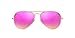 Ray-Ban RB3025 Aviator Classic Flash Mirrored Sunglasses, Matte Gold/Violet Flash, 58 mm