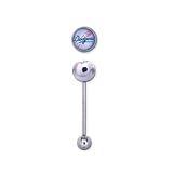 Los Angeles Dodgers 316L Surgical Steel Belly Ring - 14G - 5/8 Inch Bar Length - Sold Individually