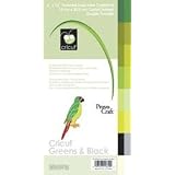 Cricut Cardstock Pad 6"X12" 32 Sheets-Greens & Black