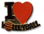I Love Volleyball Lapel Pin #64 I Love Volleyball Lapel Pin #64
